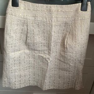 Cream and Gold Mini Skirt